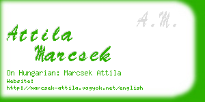 attila marcsek business card